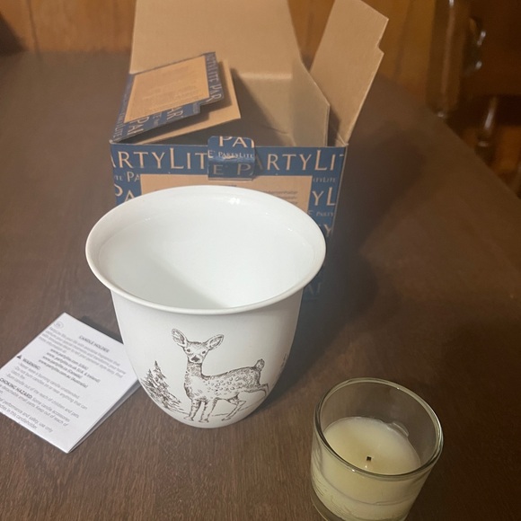partylite fawn votive holder P93095 Porcelain? Deer Orignal Box - Picture 1 of 15